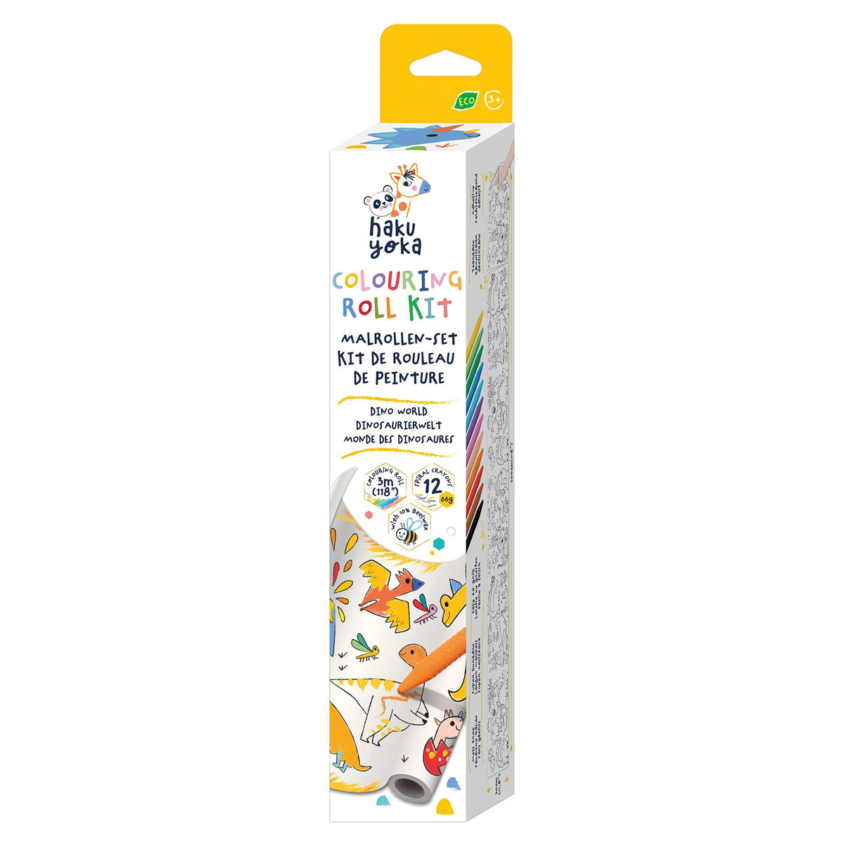 Haku Yoka Coloring Roll Kit Dino World