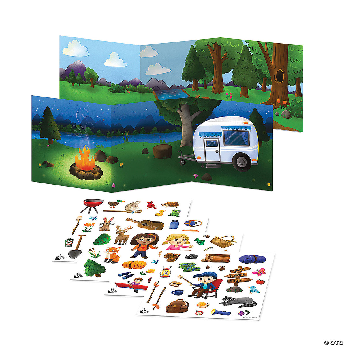 Happy Campers Reusable Sticker Tote