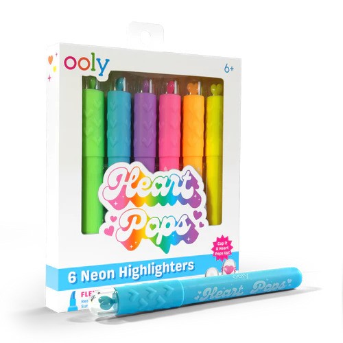 Heart Pops Neon Highlighters