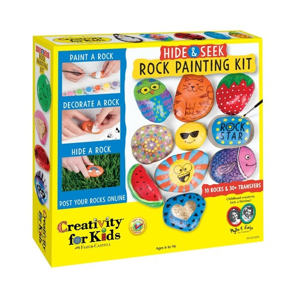 Hide and Seek Rock Painting