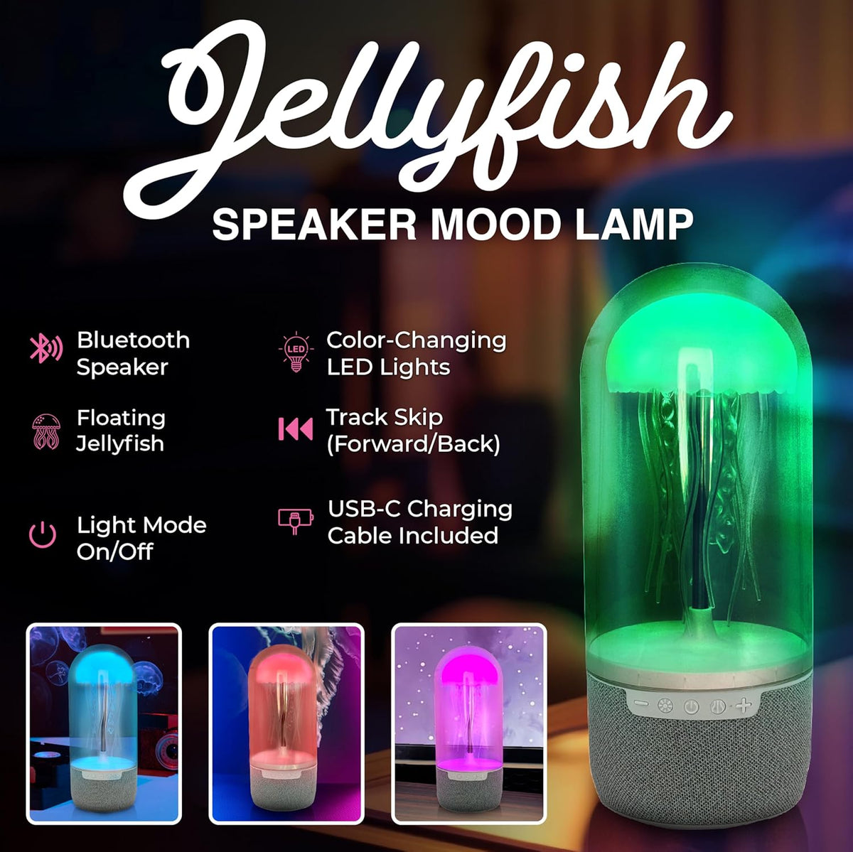 Jellyfish Mood Lamp Speaker