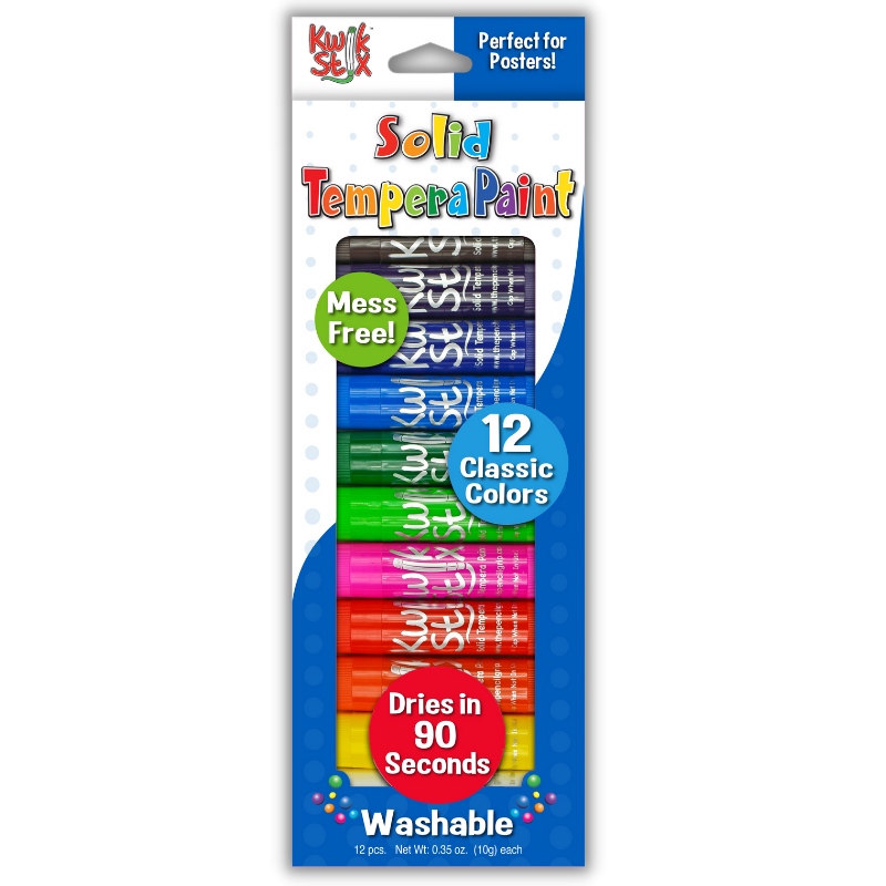 Kwik Stix Tempera Paint Sticks Classic Colors 12pk