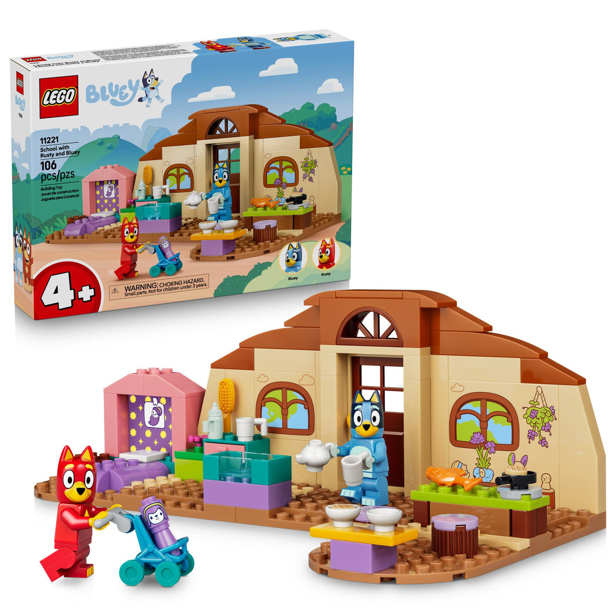 LEGO Bluey School with Rusty and Bluey