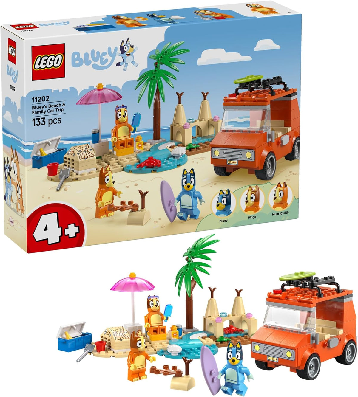LEGO Bluey's Beach & Family Car Trip
