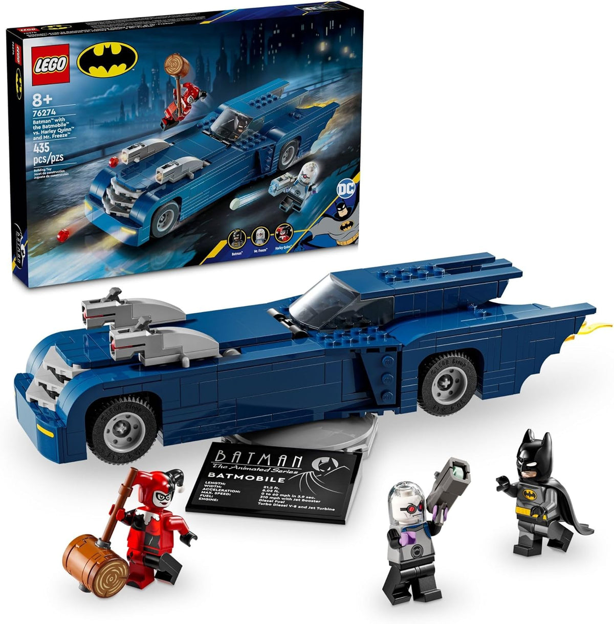 LEGO DC Batman with the Batmobile vs. Harley Quinn and Mr. Freeze