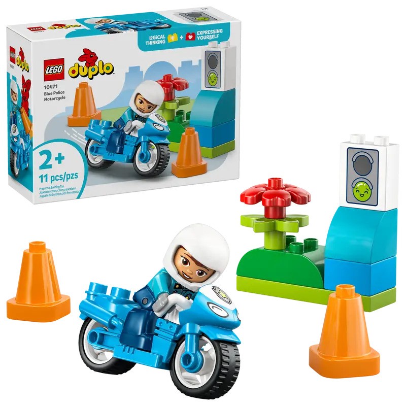 LEGO DUPLO Blue Police Motorcycle