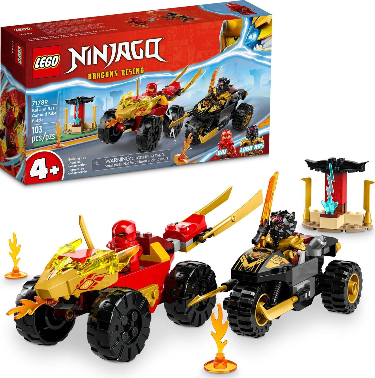 LEGO Ninjago Kai and Ras's Car and Bike Battle