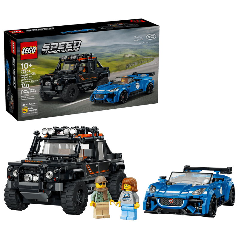 LEGO Speed Champions Jaguar F-TYPE Project 7 & Land Rover Defender Classic