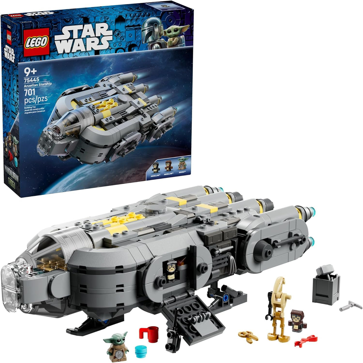 LEGO Star Wars The Mandalorian and Grogu Anzellan Starship