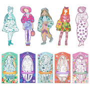 Les Demoiselles Fashion Colouring Paper Dolls