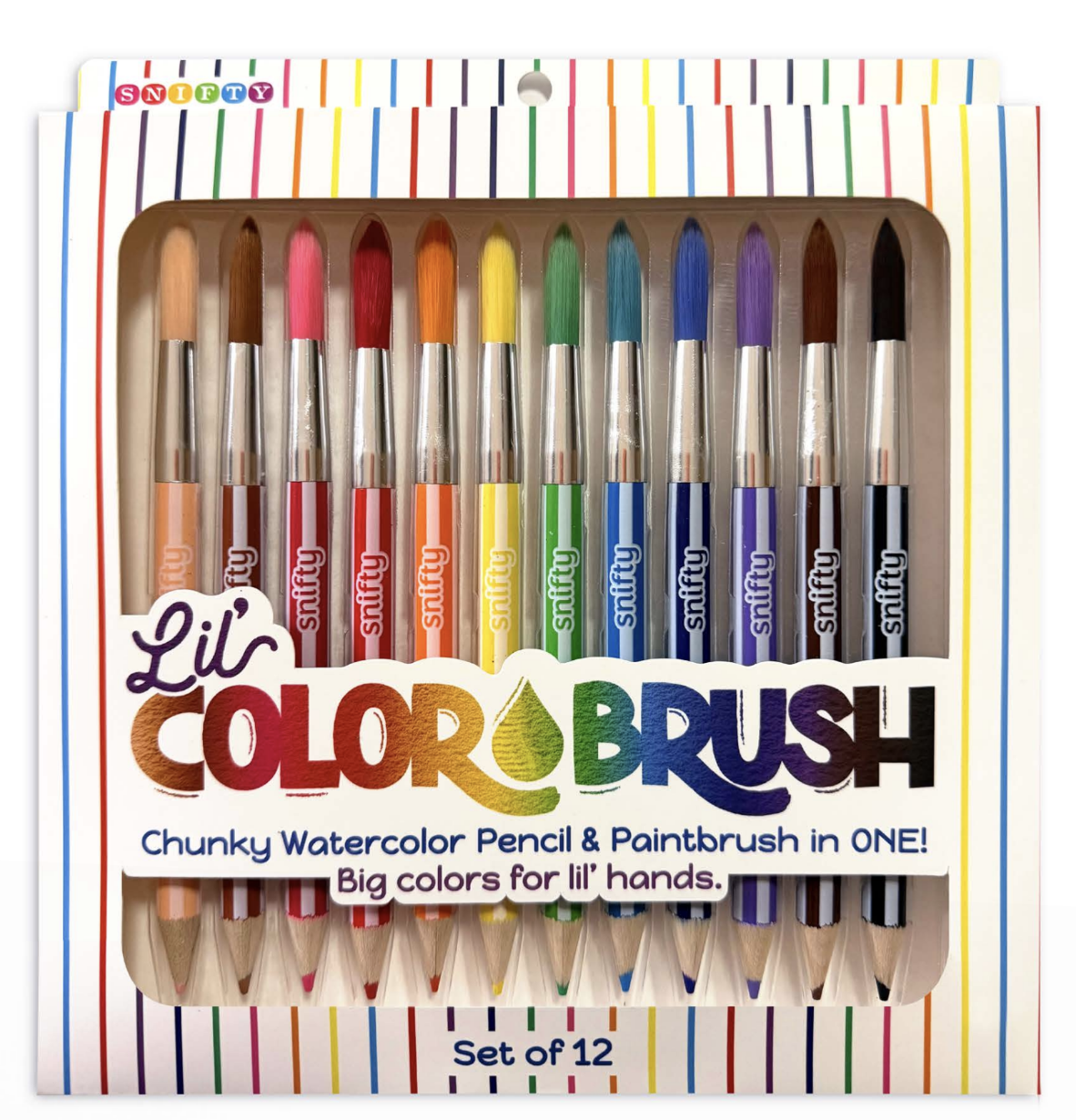 Lil' Color Brush Chunky Watercolor Pencil & Paintbrush in One - Set of 12