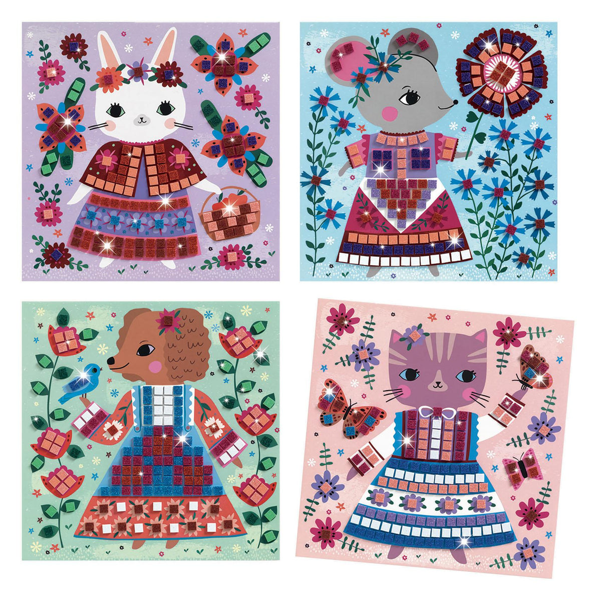 Lovely Pets Sticker Mosaic