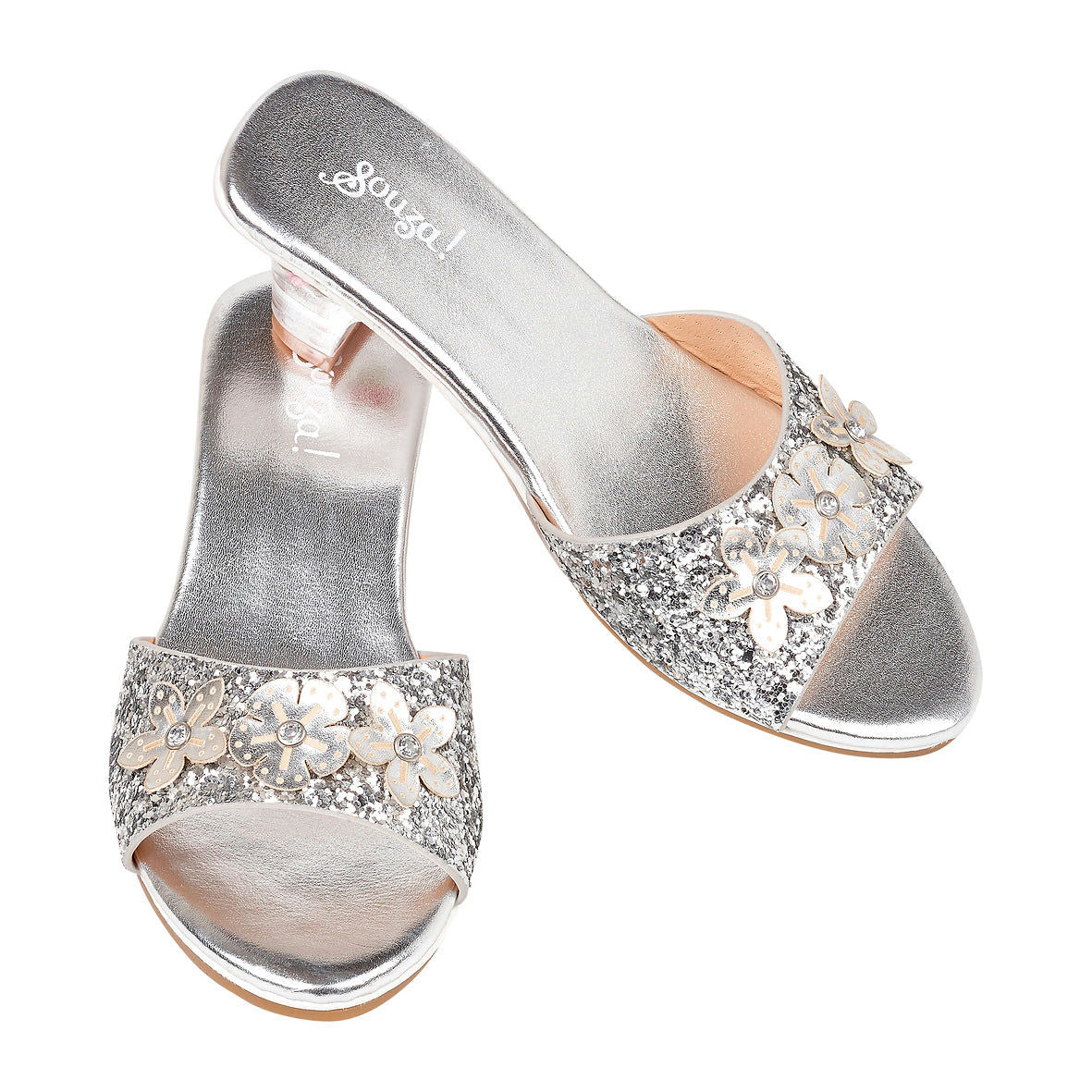 Mariona High Heel Slipper, Silver Size 10/11