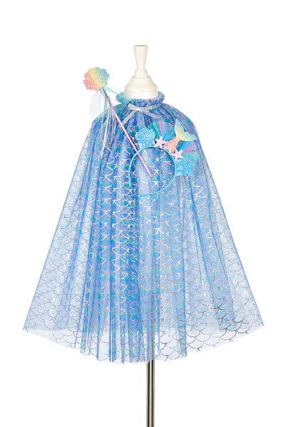 Mermaid Cape, Tiara and Wand Set Size 5-7