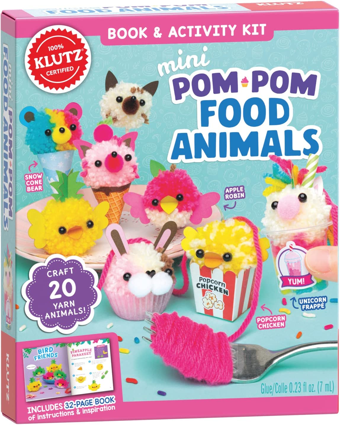 Mini Pom-Pom Food Animals