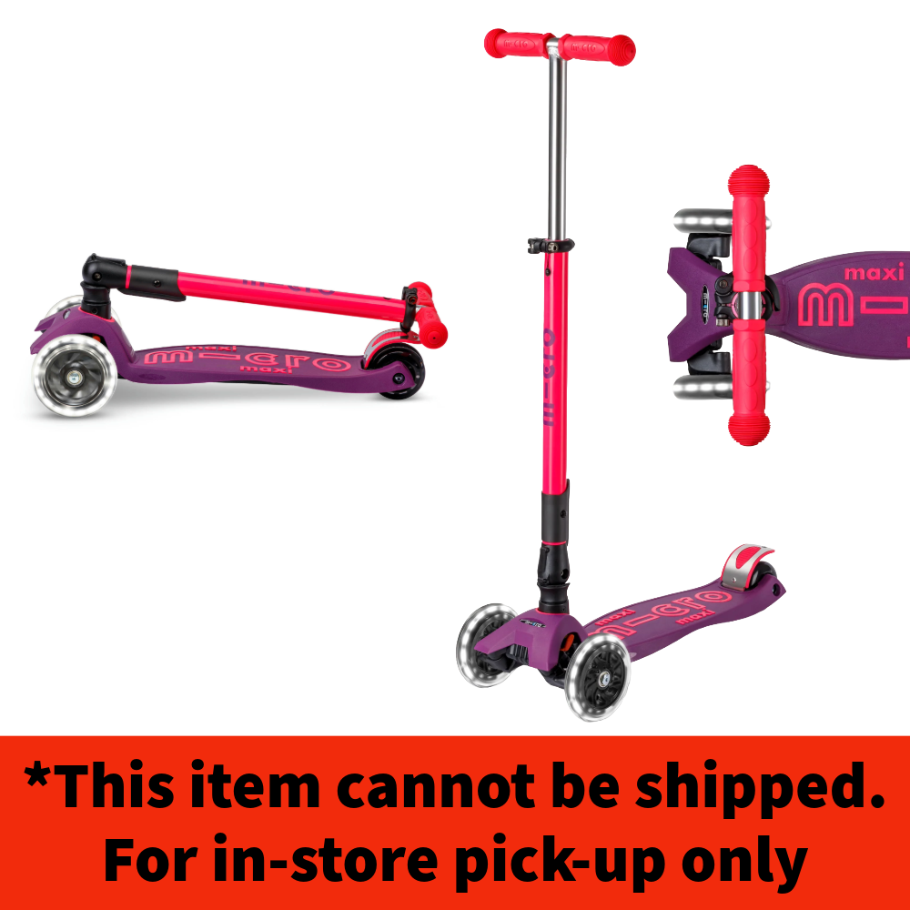 Neon LED Maxi Deluxe Foldable Scooter - Pink/Purple