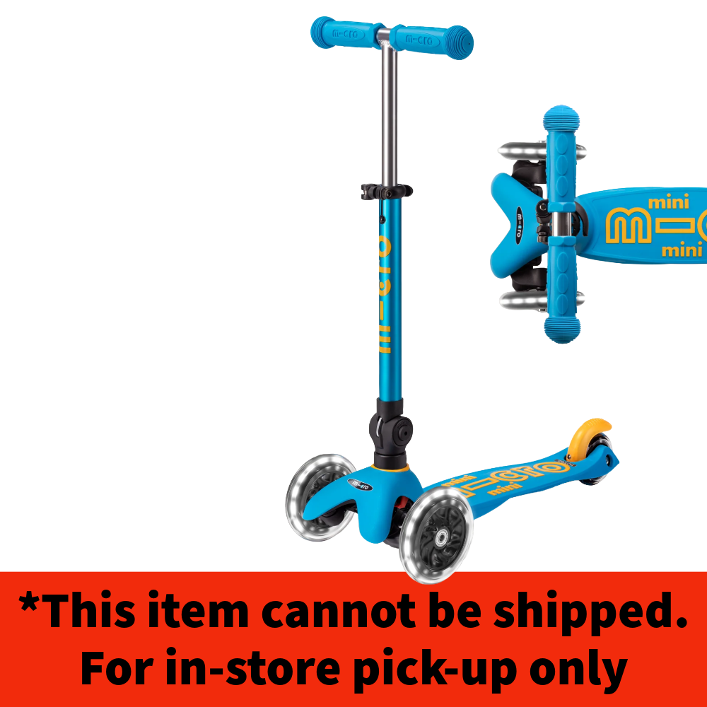 Neon LED Mini Deluxe Foldable Scooter - Ocean Blue