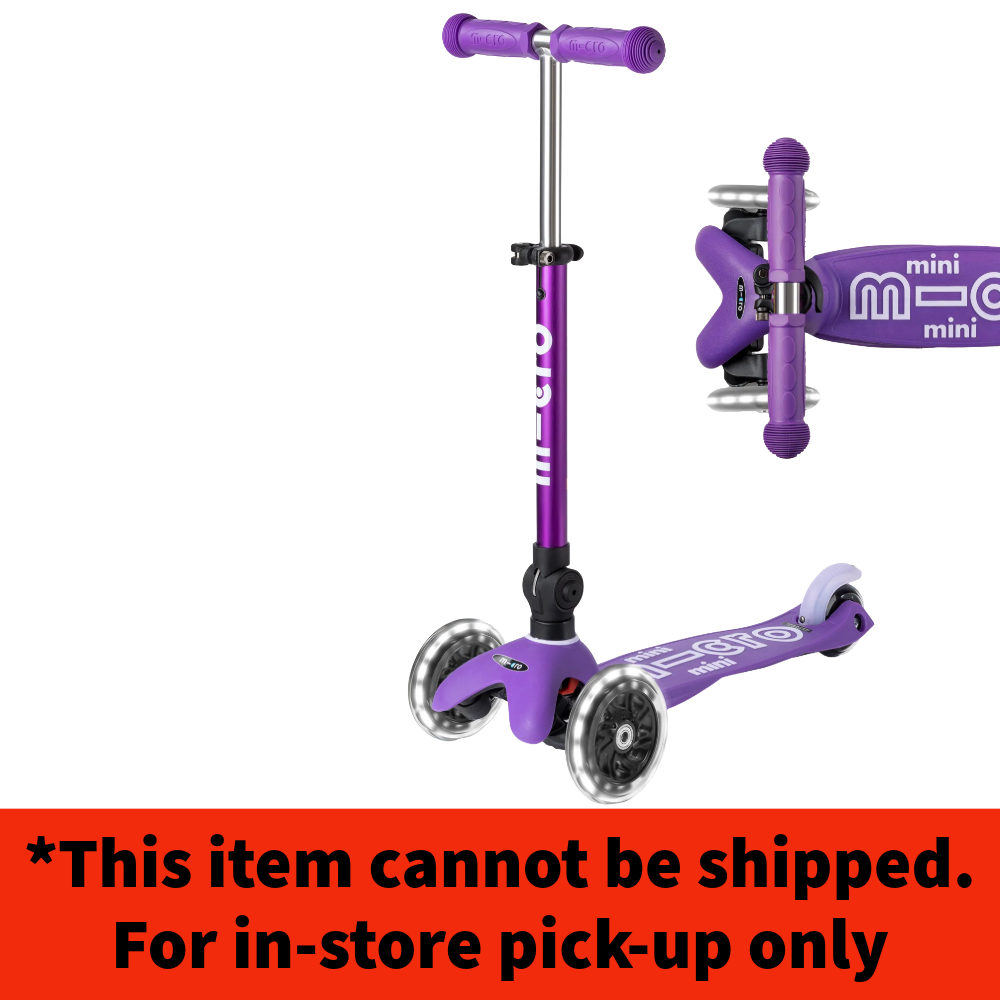 Neon LED Mini Deluxe Foldable Scooter - Purple