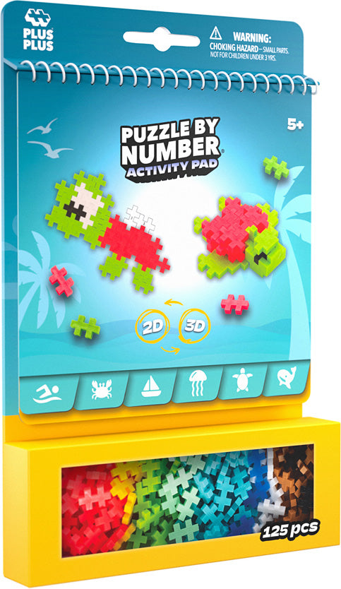 Ocean Plus-Plus Puzzle by Number Activity Pad