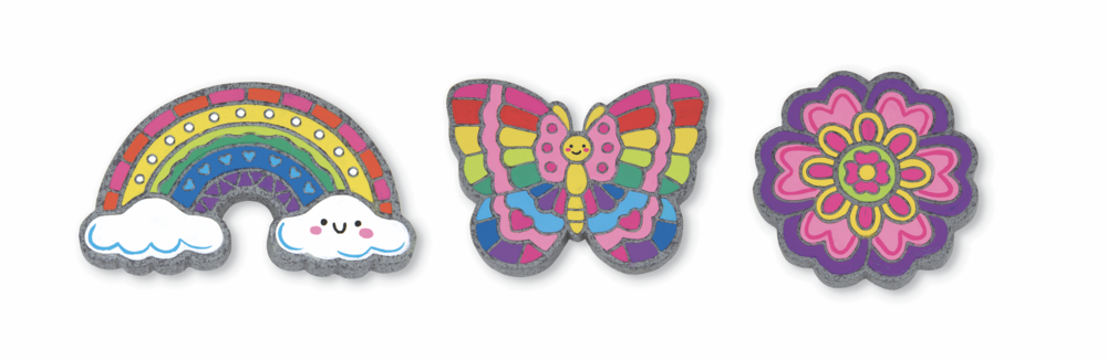 Paint Your Own Stepping Stones - Rainbow Garden