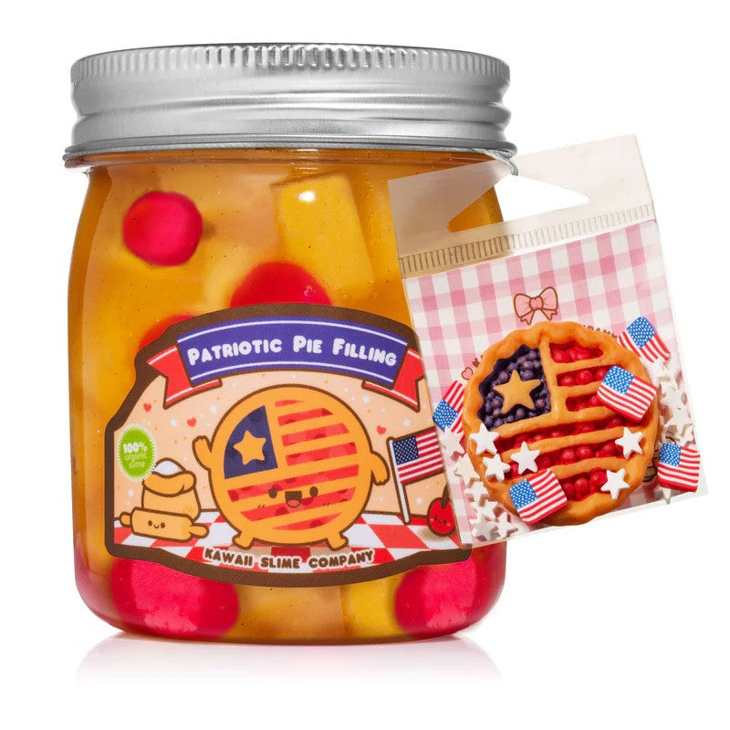 Patriotic Pie Filling Jelly Cube Slime