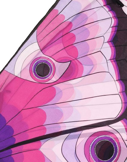 Pink Butterfly Wings with Glitter Eyes