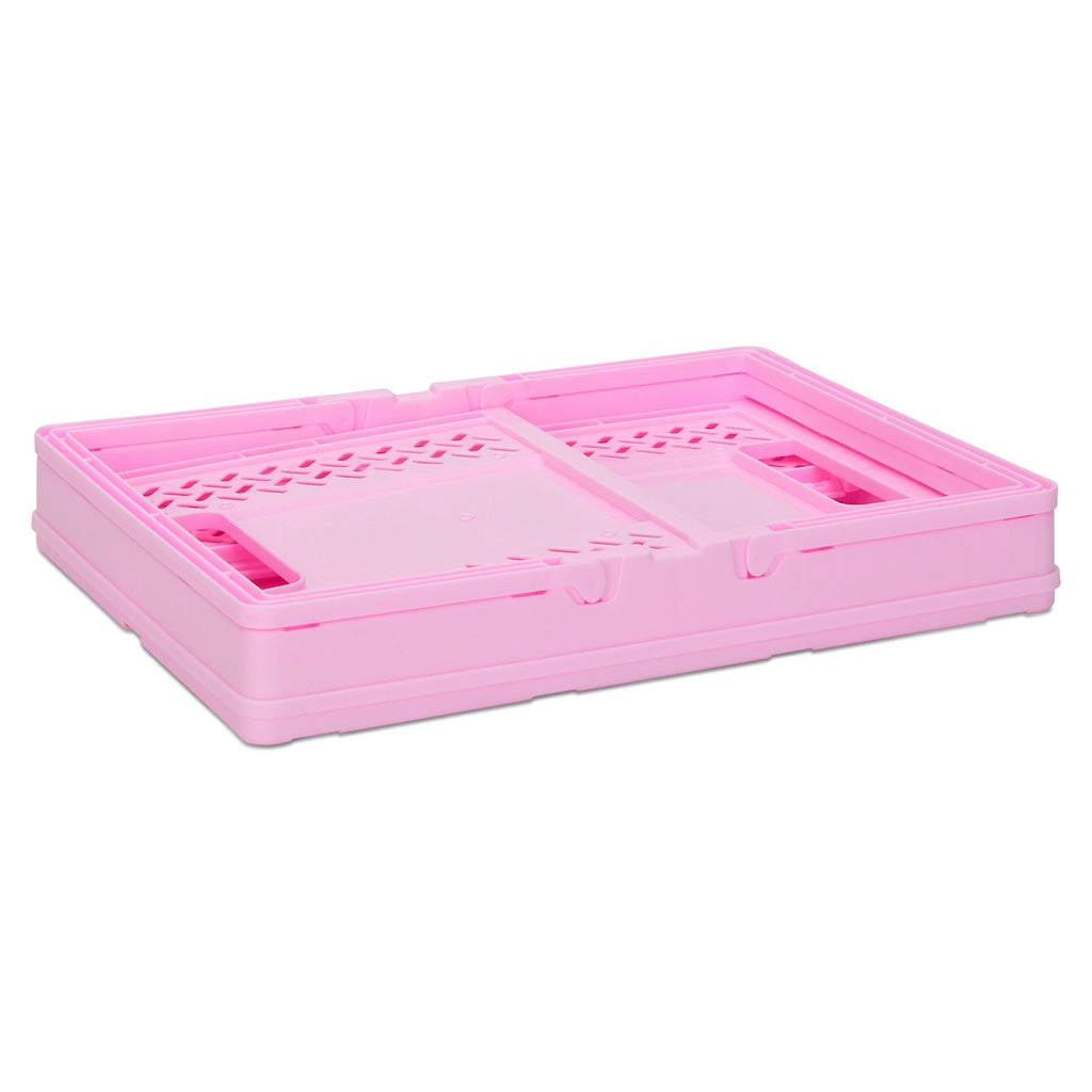 Pink Foldable Storage Crate