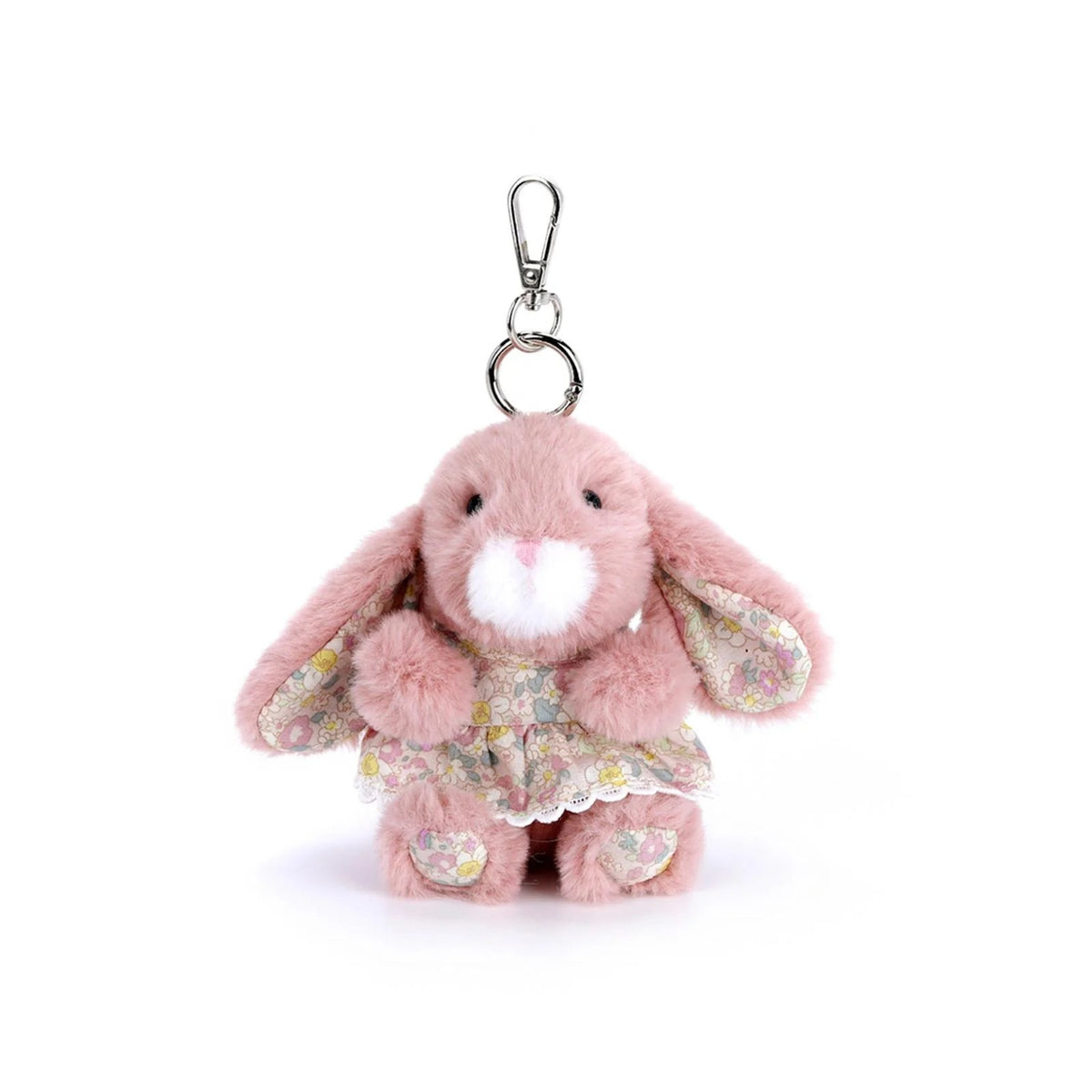 Pink Long Eared Rabbit Bag Charm