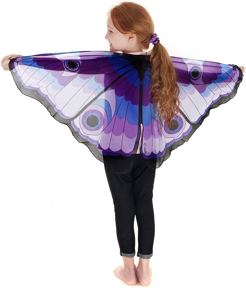 Purple Butterfly Wings with Glitter Eyes