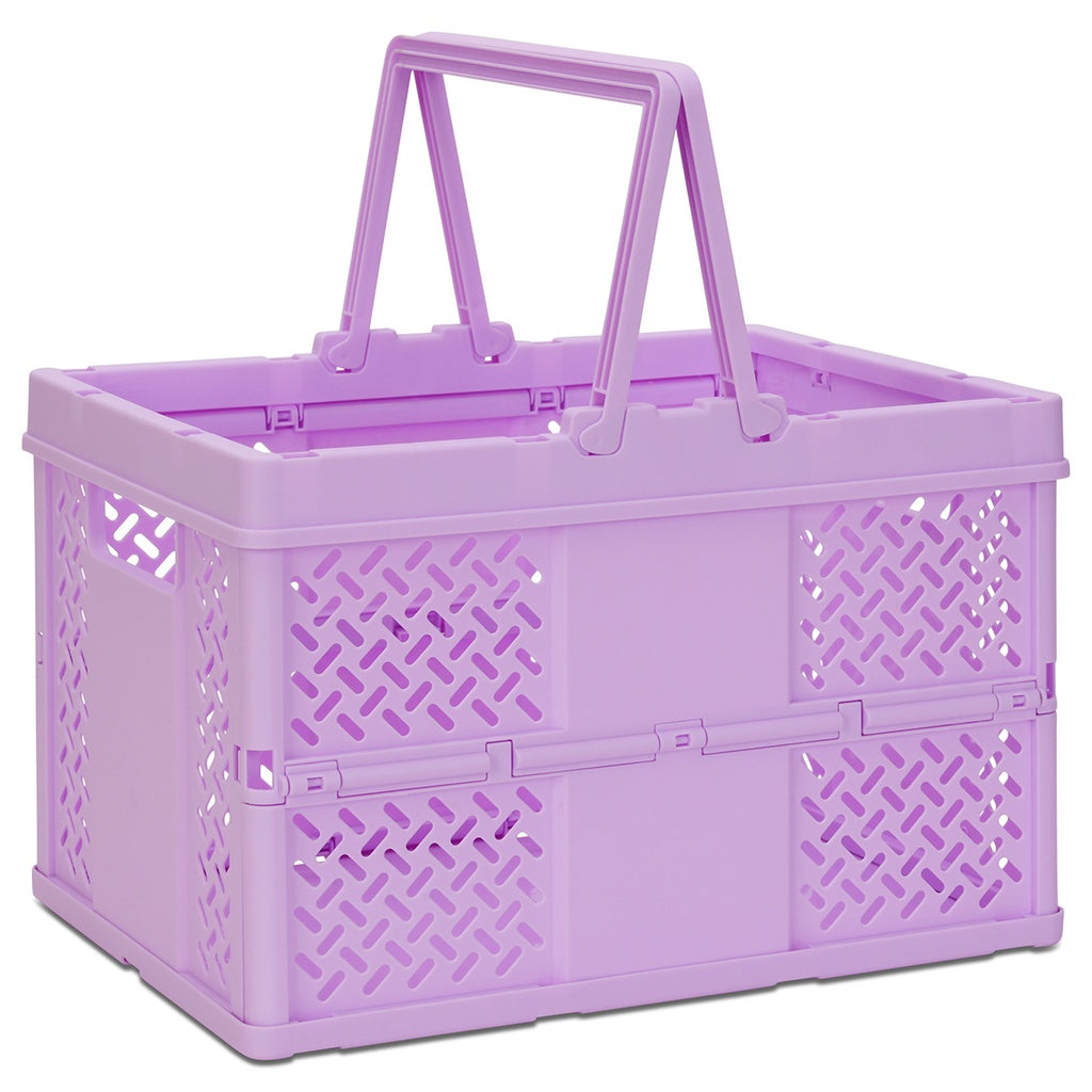 Purple Foldable Storage Crate