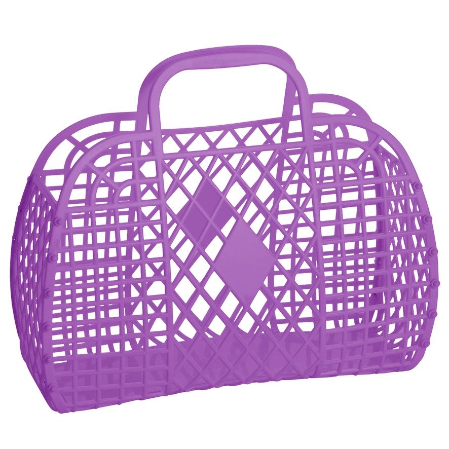 Purple Retro Jelly Basket Bag
