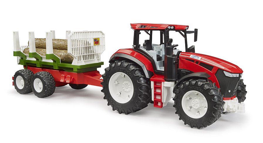 ROADMAX Tractor with Forwarding Trailer and 3 tree trunks