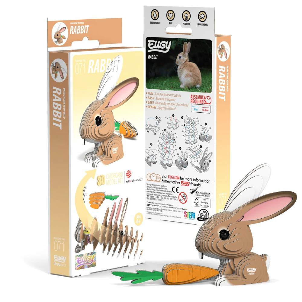 Rabbit 3D Cardboard Model Kit