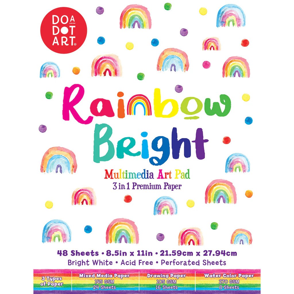 Rainbow Bright Art Paper Pad