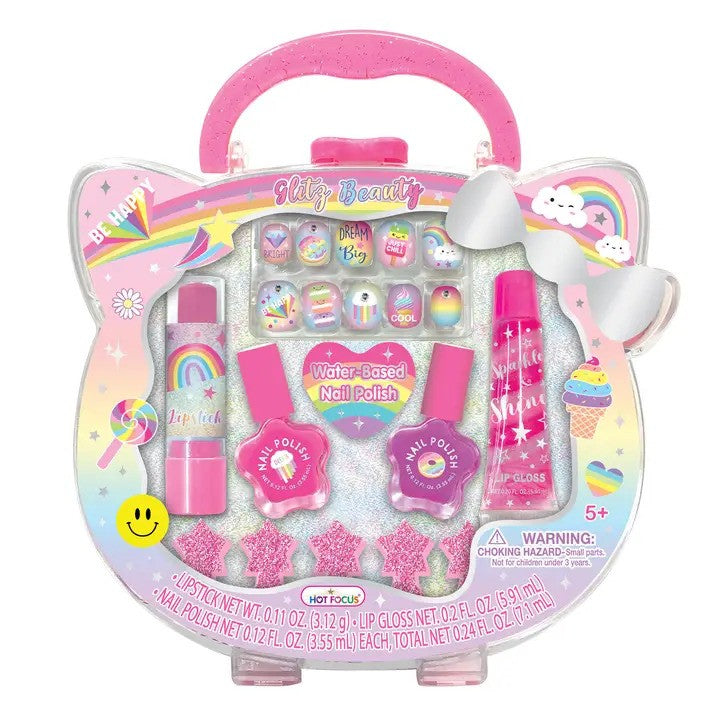 Rainbow Kitty Glitz Beauty Case