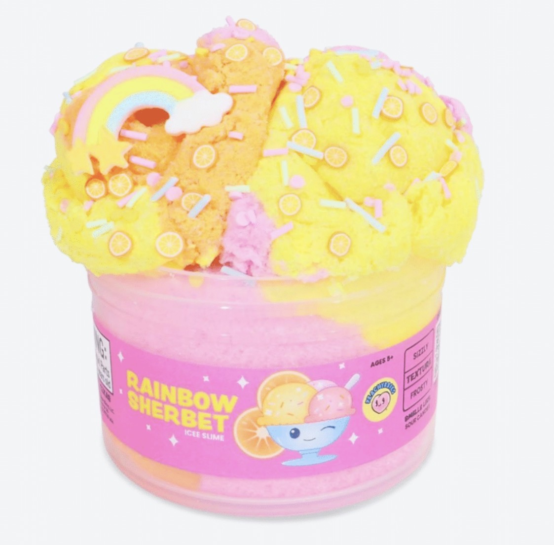 Rainbow Sherbet Peachybbies Cloud Dough Slime
