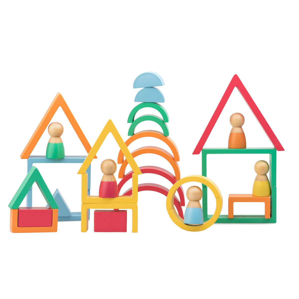 Rainbow Wooden Blocks