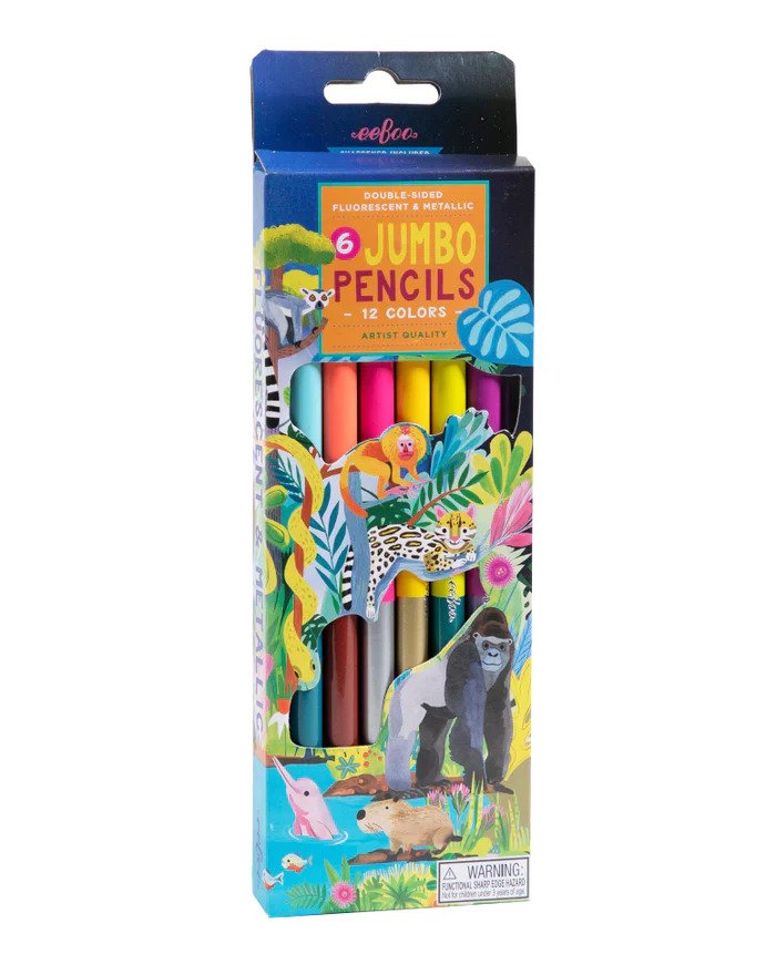 Rainforest 6 Jumbo Double-Sided Color Pencils
