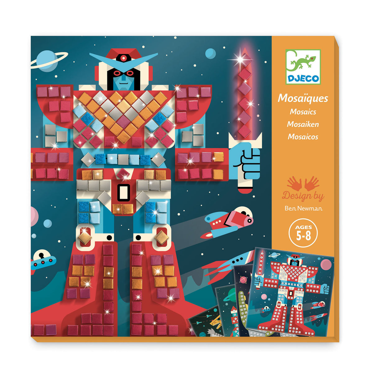 Robot Space Sticker Mosaic