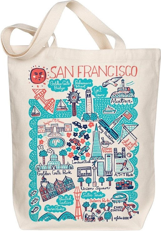 San Francisco Map Art Tote Bag