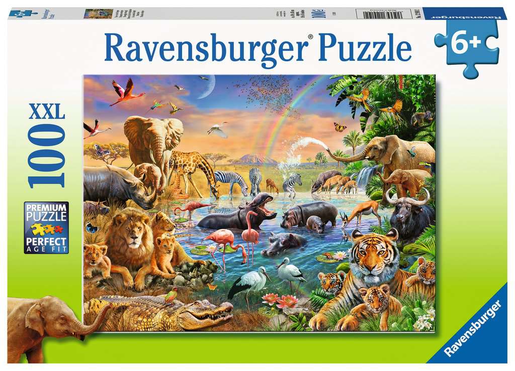 Savannah Jungle Waterhole 100pc Puzzle