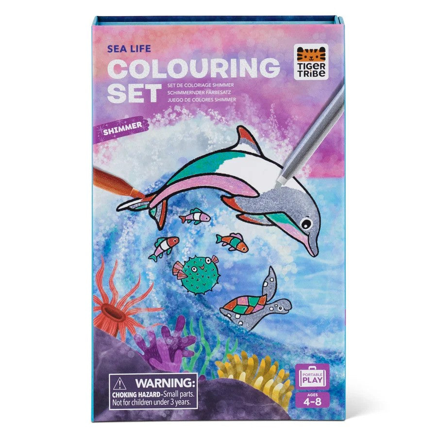 Sea Life Shimmer Coloring Set
