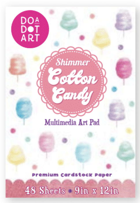 Shimmer Cotton Candy Multimedia Art Pad - 3 in 1 Premium Paper