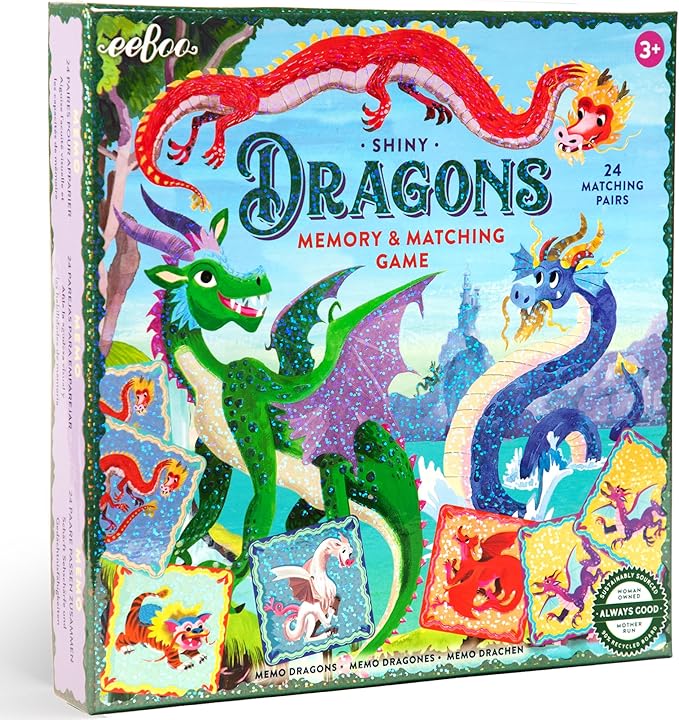 Shiny Dragons Memory and Matching Game
