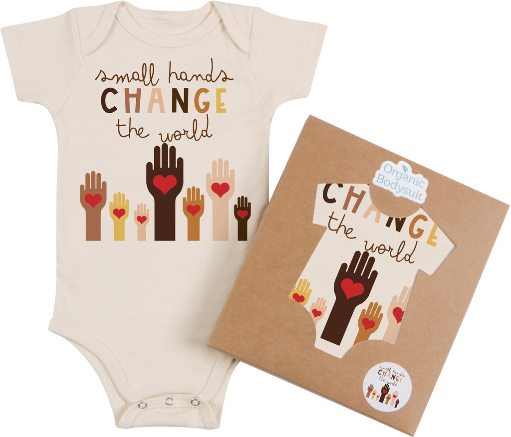 Small Hands Change the World Bodysuit 3-6mos