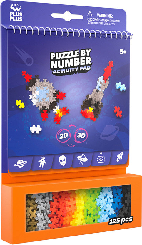 Space Plus-Plus Puzzle by Number Activity Pad
