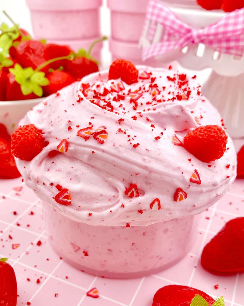 Strawberry Mousse Fluffy Butter Slime