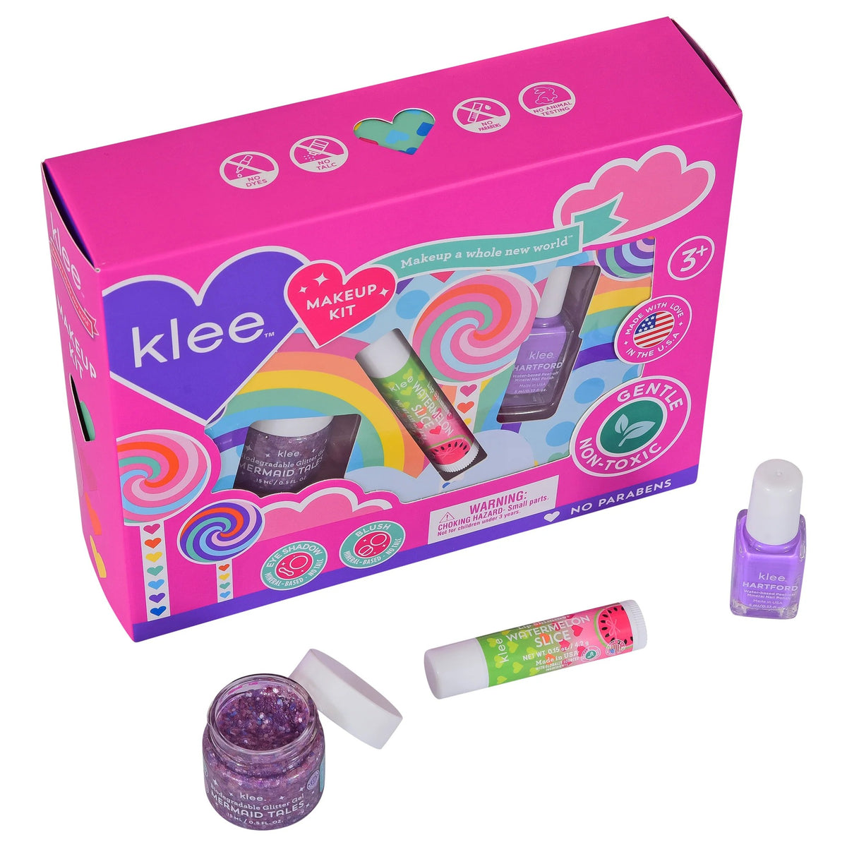 Swirling Purple Makeup Kit with Bioglitter