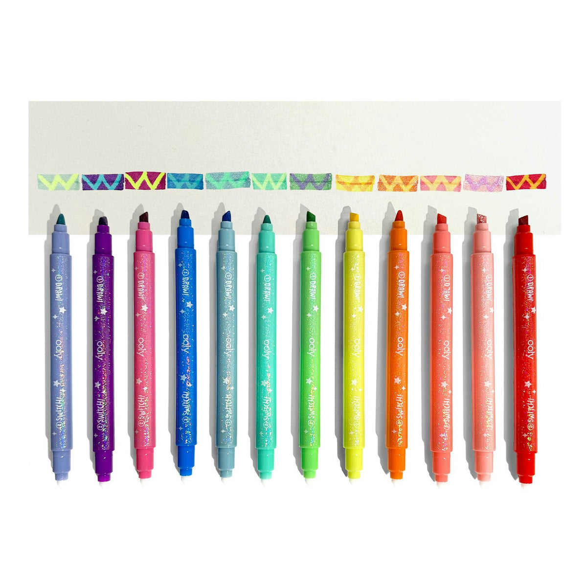Switch-Eroo Sparkle Glittery Color Changing Markers - Set of 12