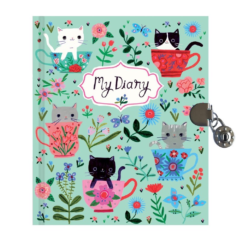 Teacup Kittens Locking Diary